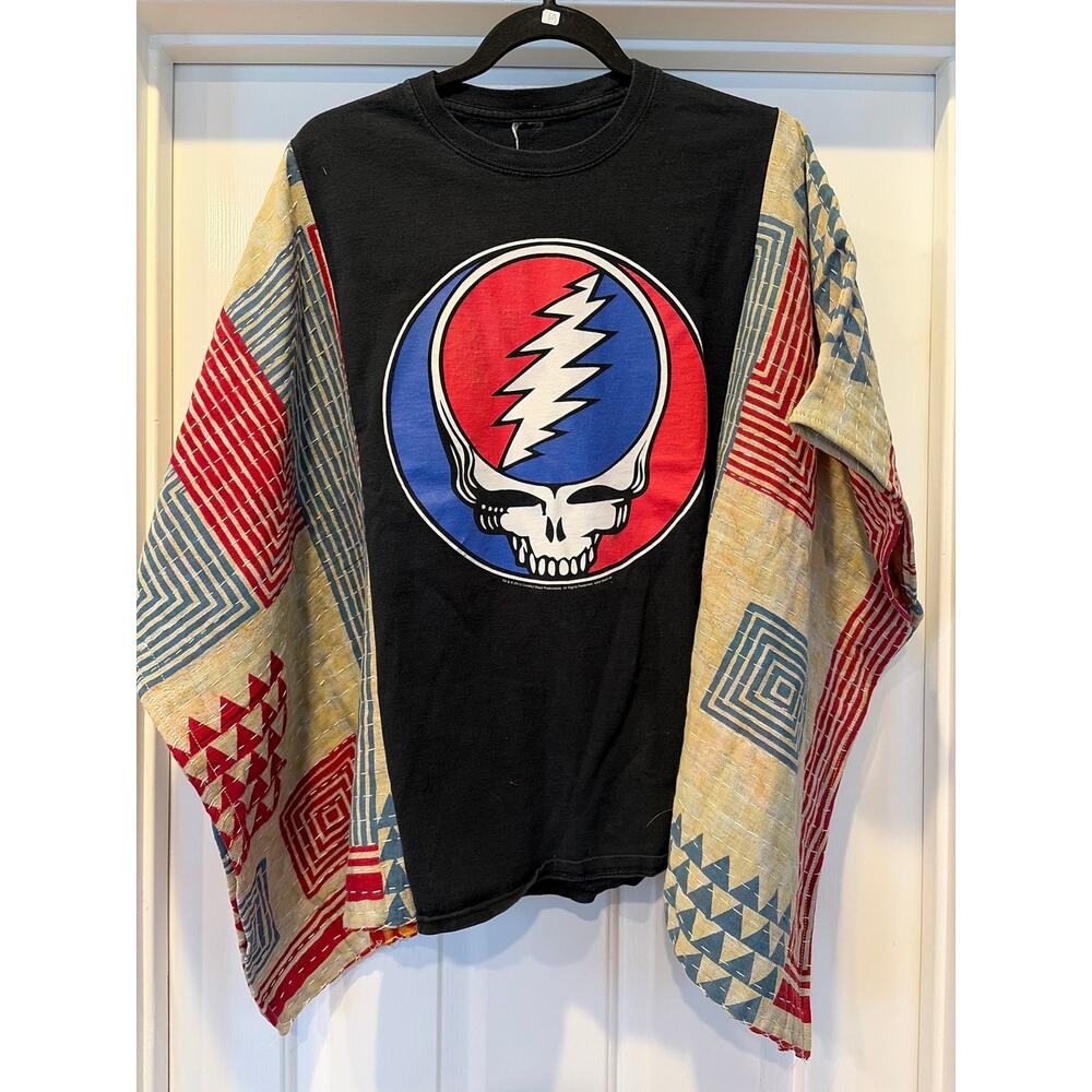 Grateful Dead Upcycled Tunic Top Shirt OS Handmade Boho